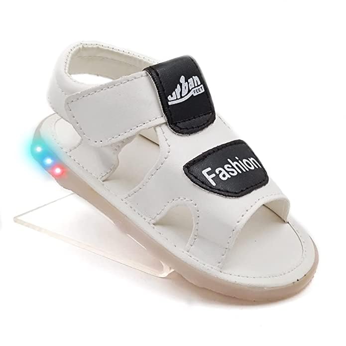 LED Light Floaters Sandals Black White