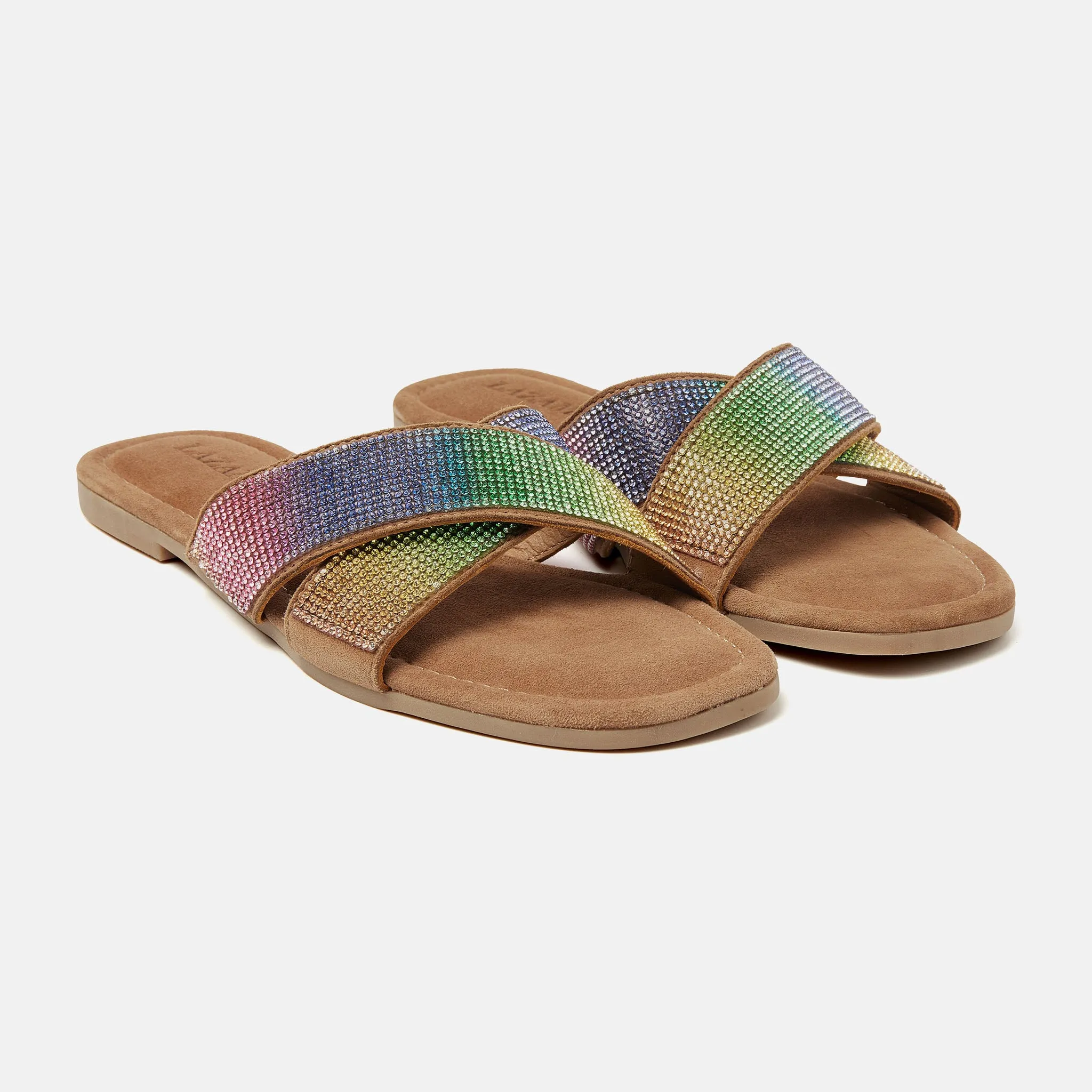 Lexi Multi Suede Slippers for Women