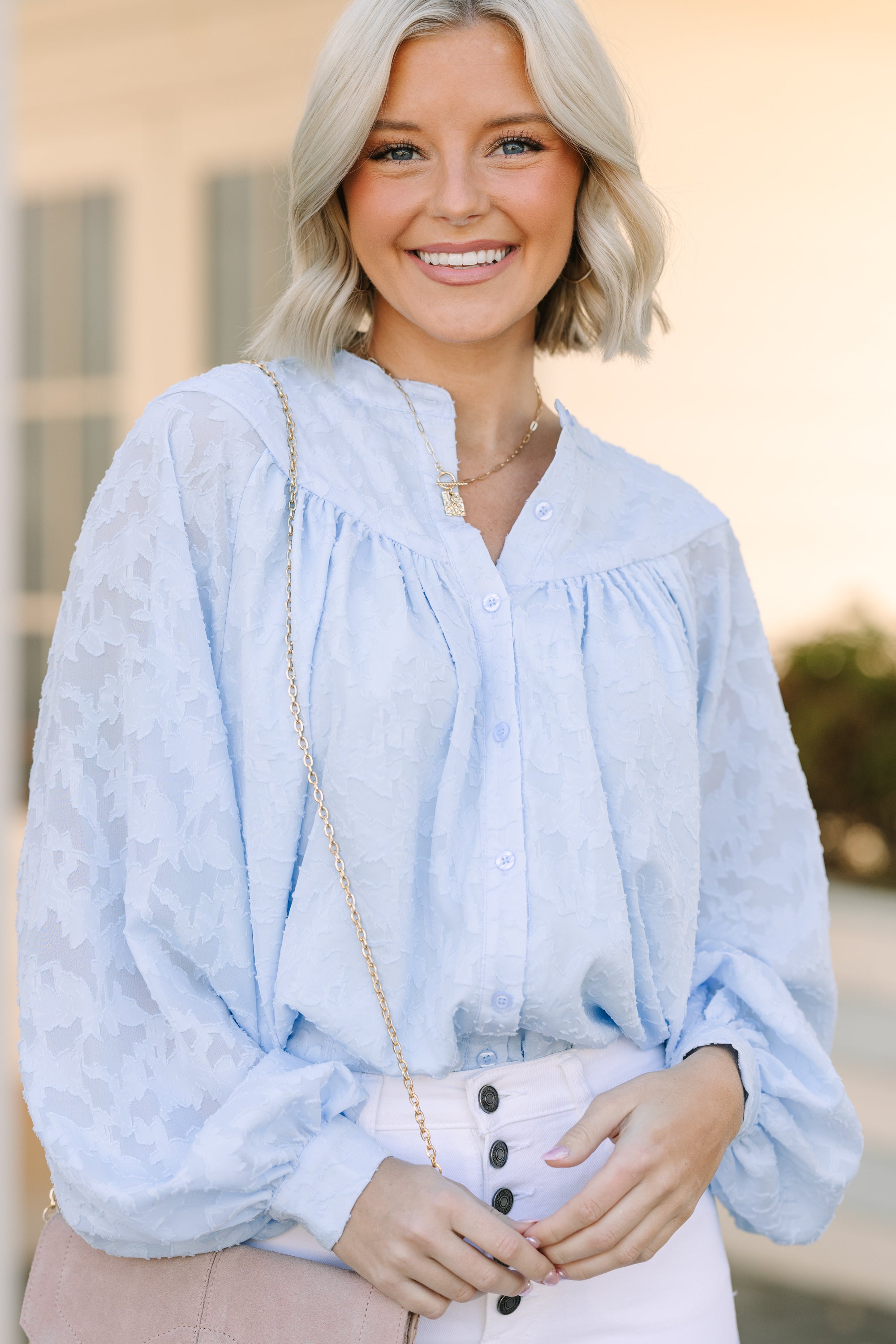 Light Blue Lace Tunic