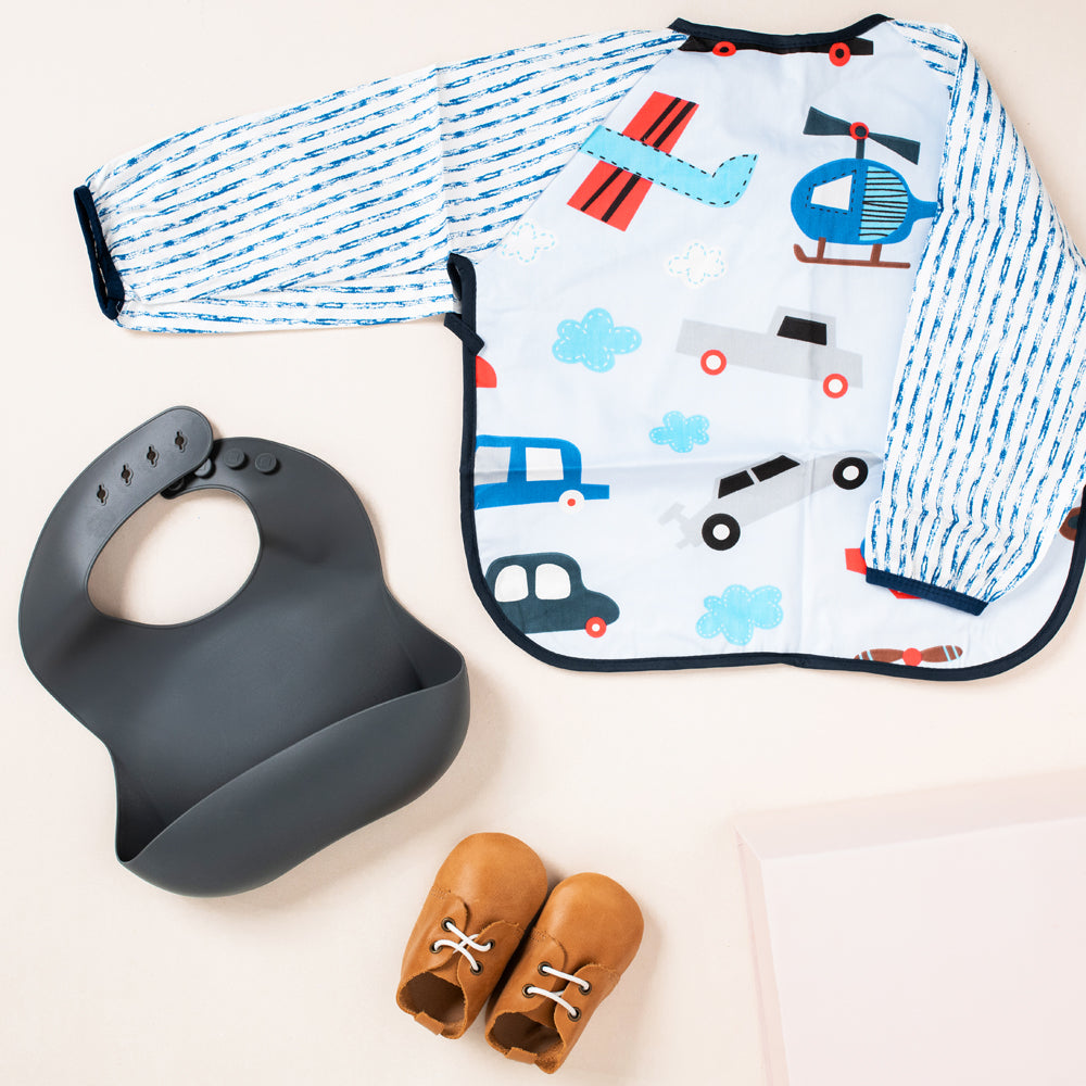 Little Boy Blue Baby Boy Gift Bundle - Boots & Bibs, Perfect for Newborns