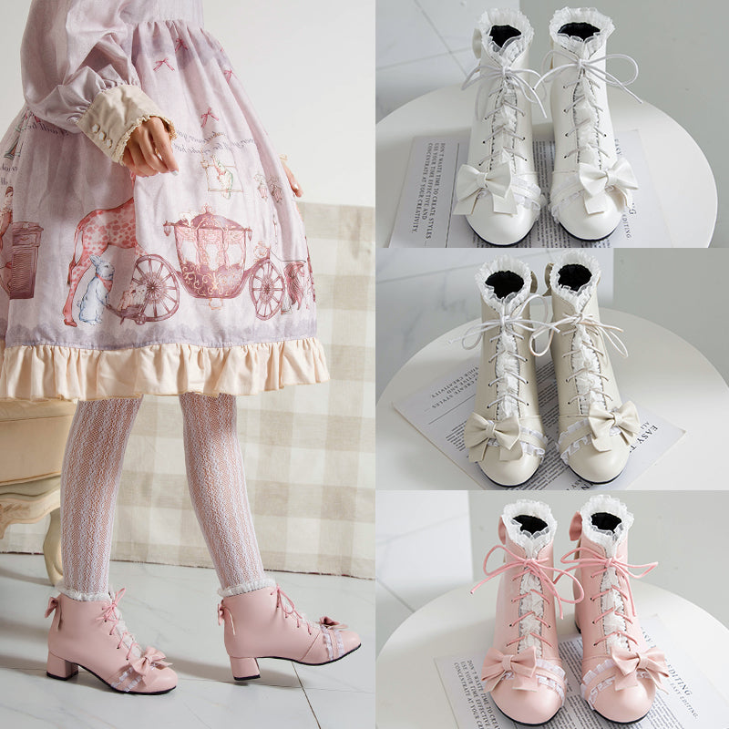 Lolita Bow Boots 12799