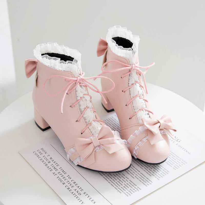 Lolita Bow Boots 12799