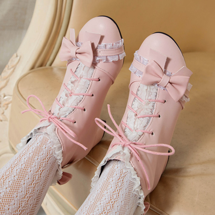 Lolita Bow Boots 12799