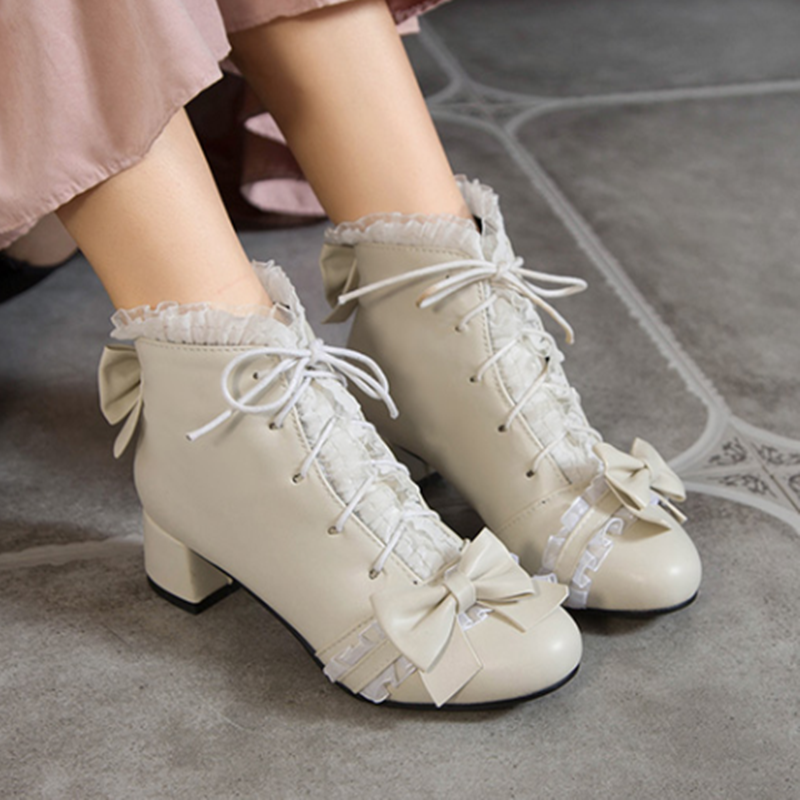 Lolita Bow Boots 12799