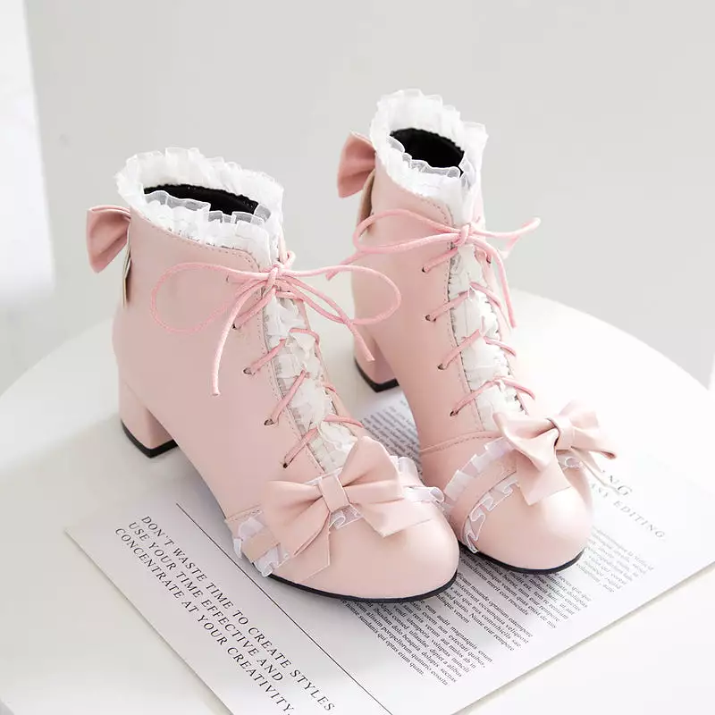 Lolita Bow Boots - Stylish and Trendy Fashion Footwear