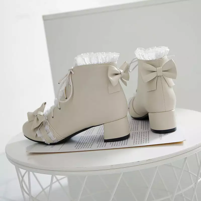 Lolita Bow Boots - Stylish and Trendy Fashion Footwear