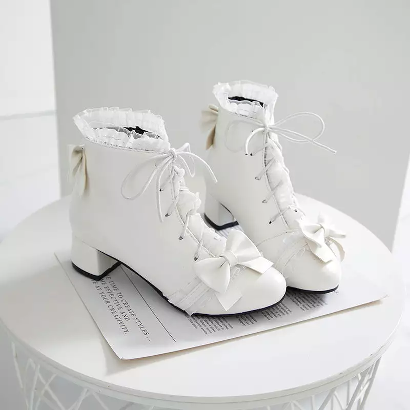 Lolita Bow Boots - Stylish and Trendy Fashion Footwear