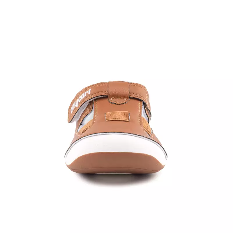 London wide tan sandals for babies and toddlers.