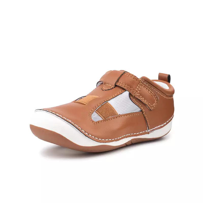 London wide tan sandals for babies and toddlers.