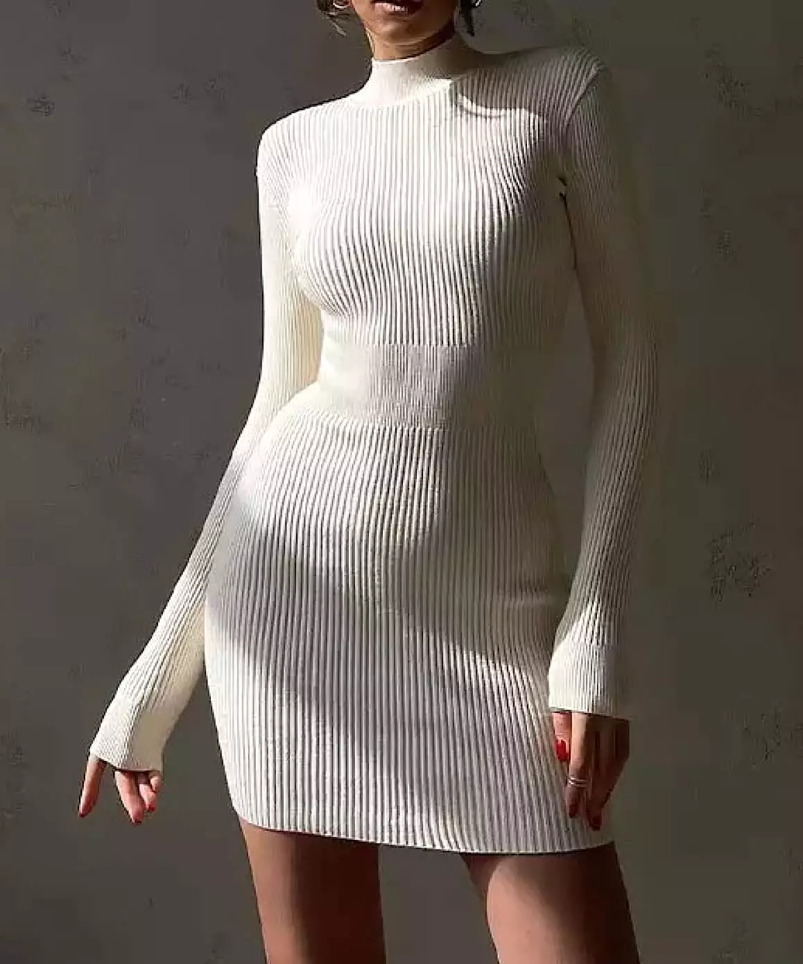 Long Sleeve Slim Midi Dress