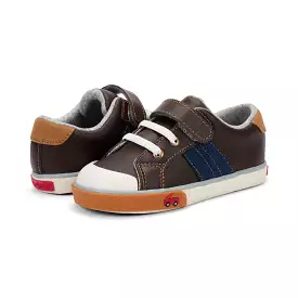 Lucci Kid's Leather Sneaker - Brown/Navy - Best Price Guaranteed!