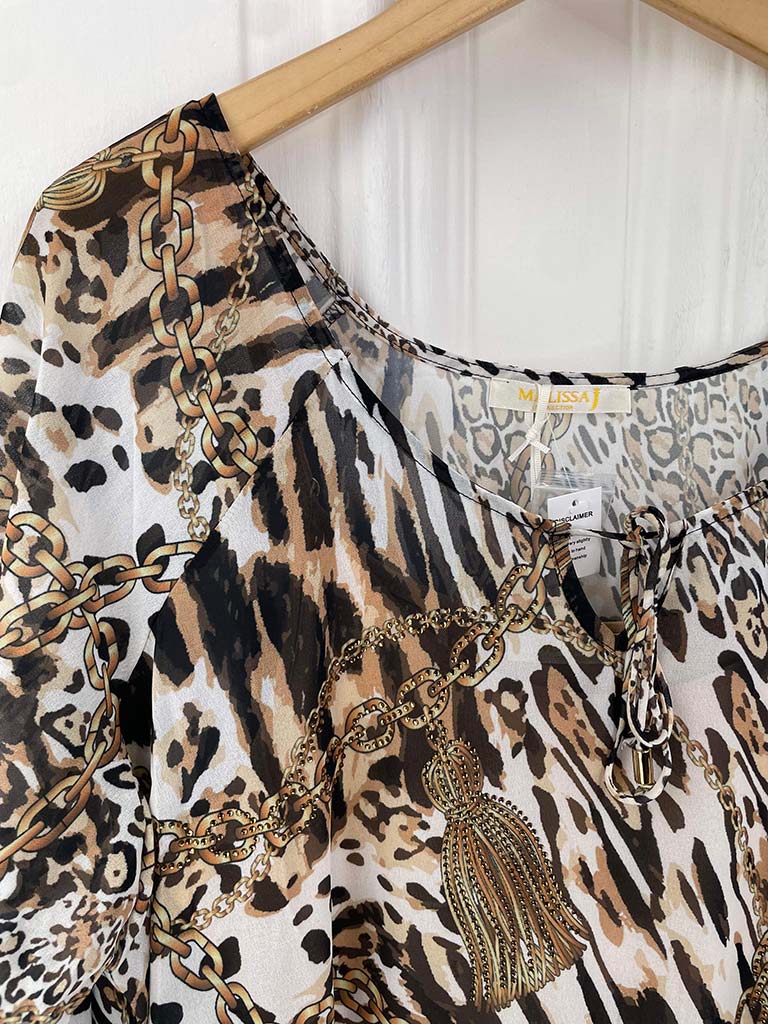 Malissa J Animal Print Kaftan Tunic - Natural | Shop Now