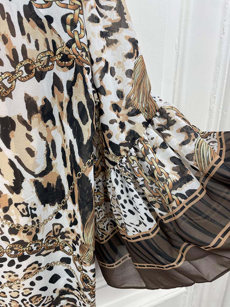 Malissa J Animal Print Kaftan Tunic - Natural | Shop Now