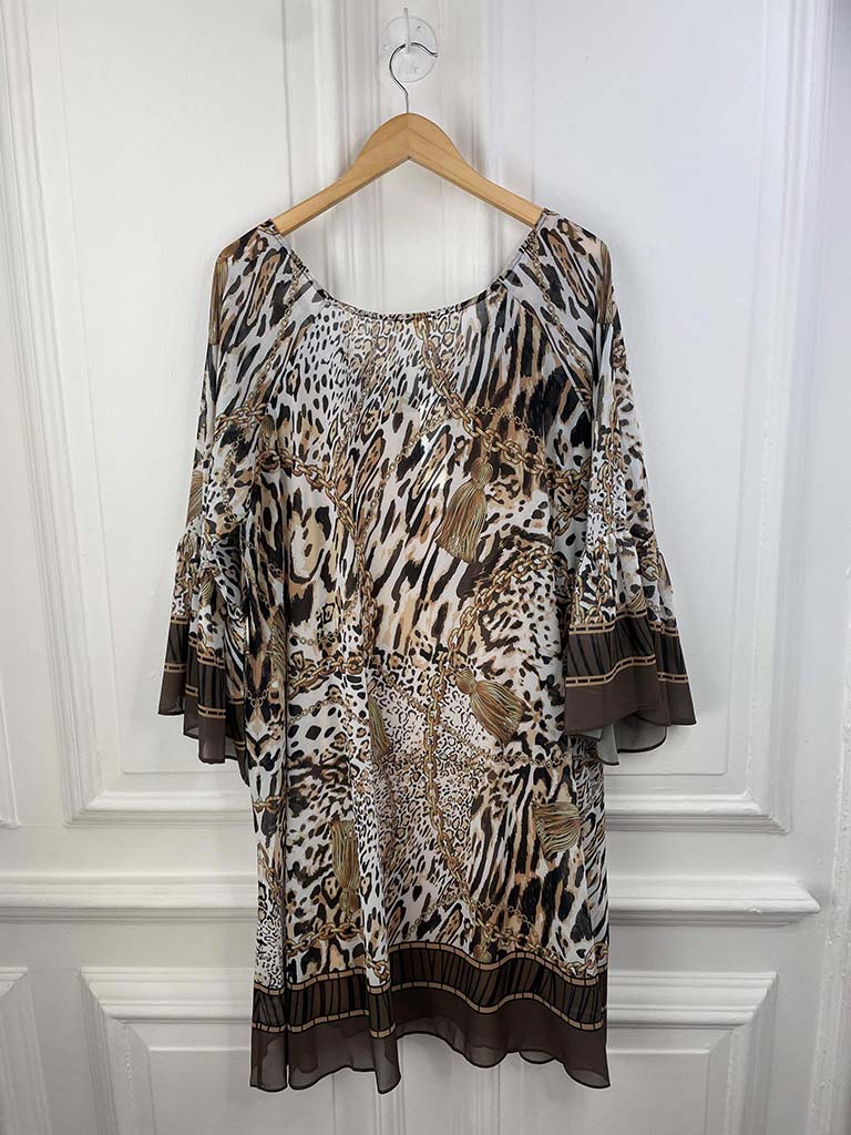 Malissa J Animal Print Kaftan Tunic - Natural | Shop Now