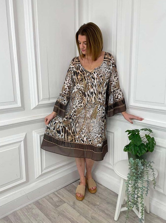 Malissa J Animal Print Kaftan Tunic - Natural | Shop Now