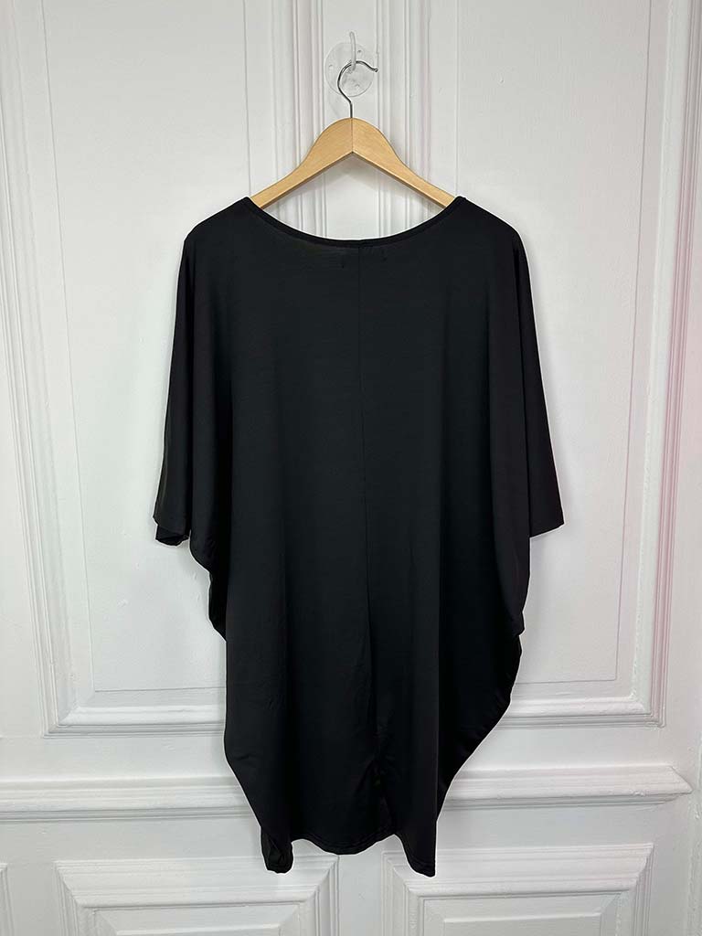 Malissa J Black Chain Detail Batwing Tunic - top-selling fashion item for women.