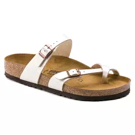 Mayari Pearl White Birko Flor sandals