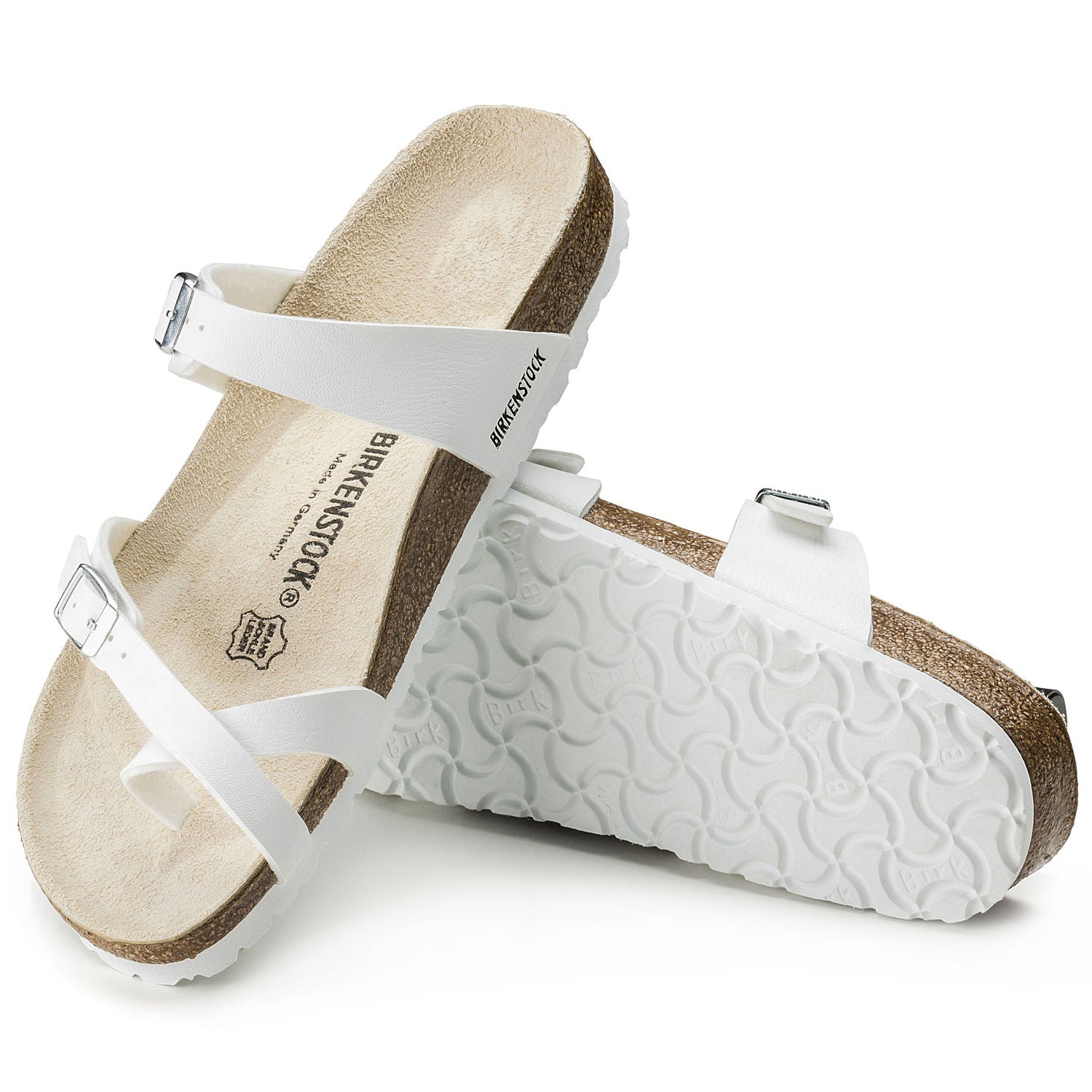 Mayari - White Birko-Flor sandals