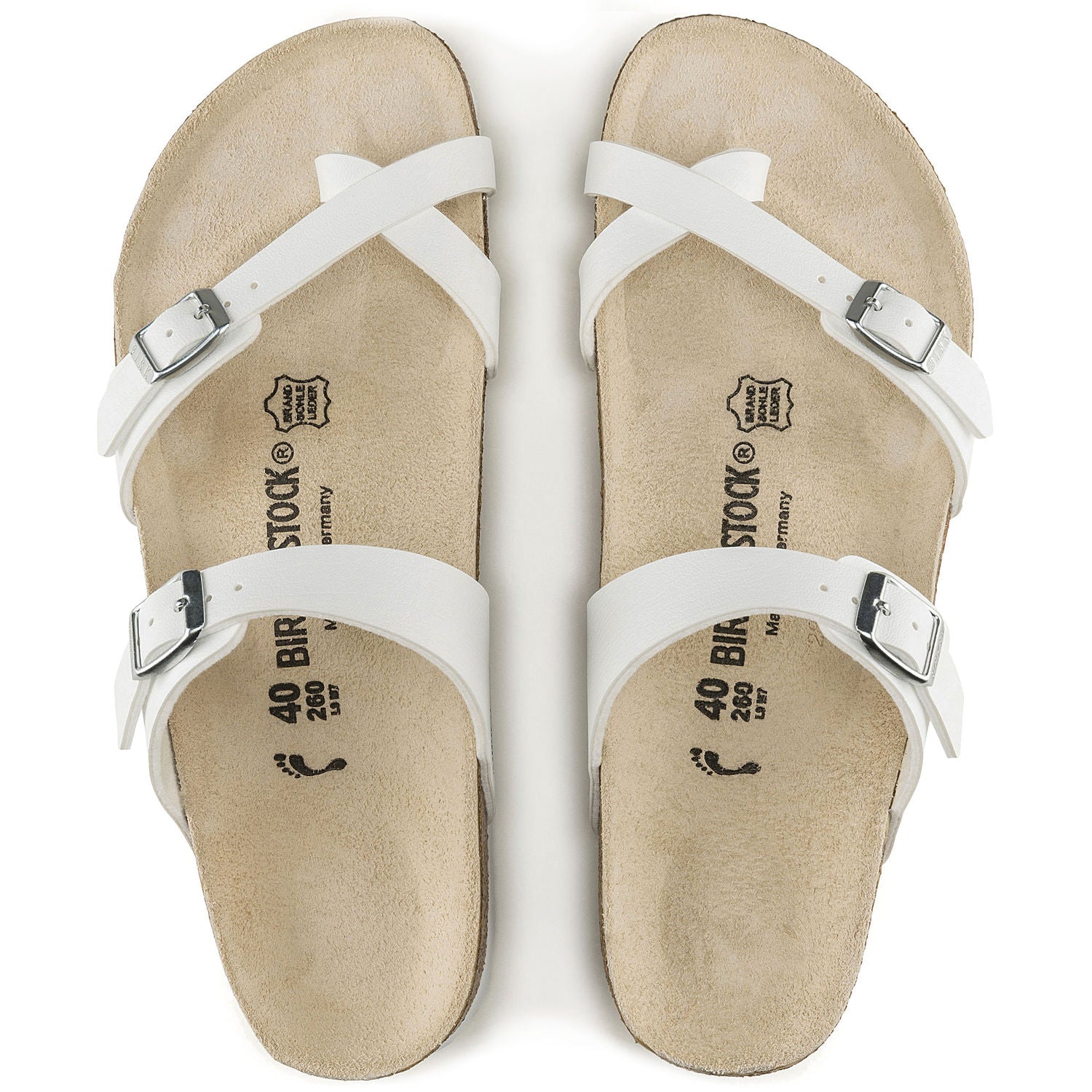 Mayari - White Birko-Flor sandals