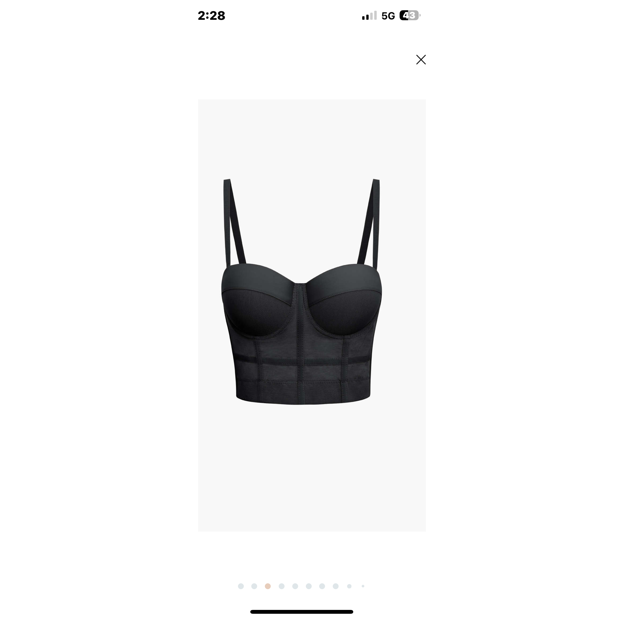 Mesh push up corset bra.