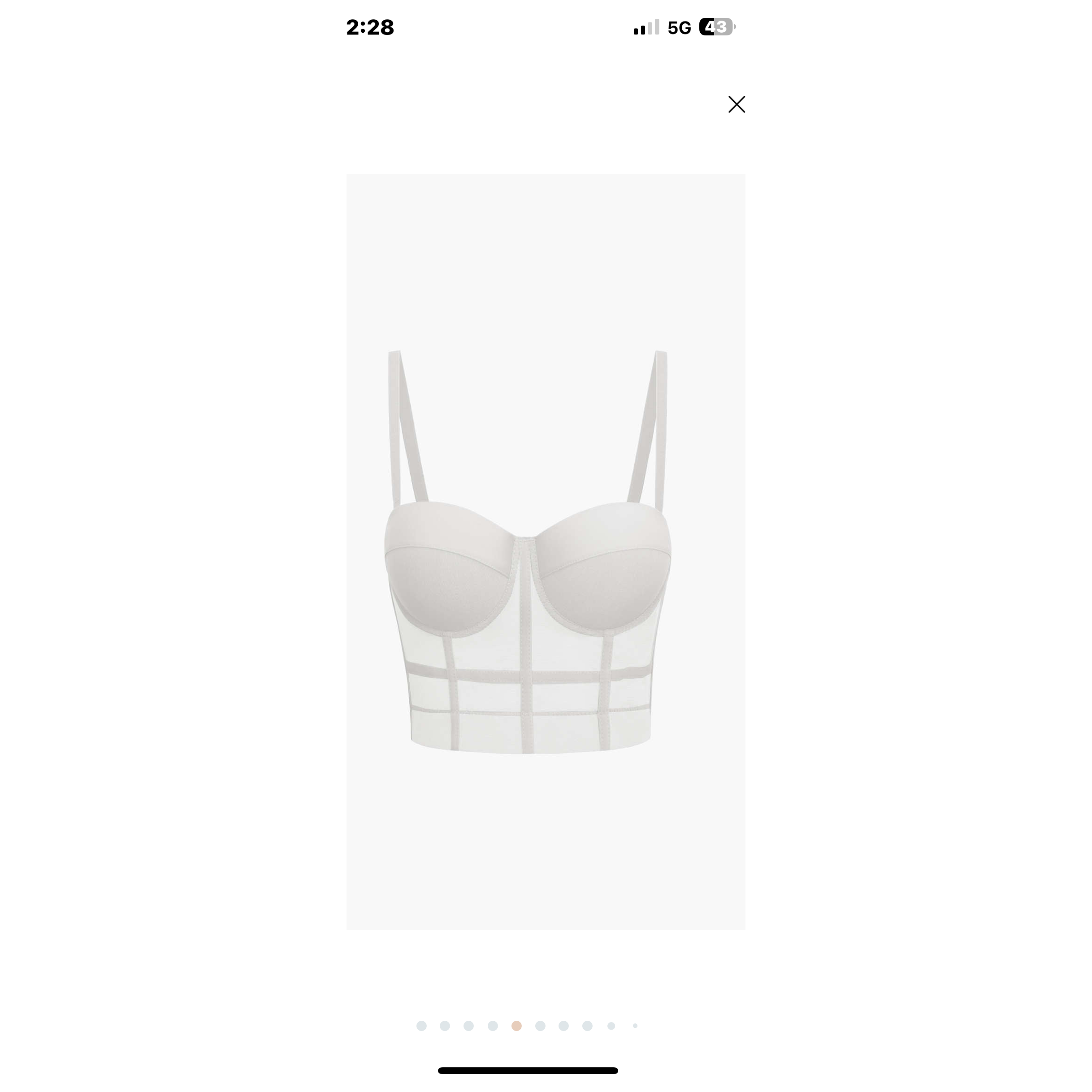 Mesh push up corset bra.