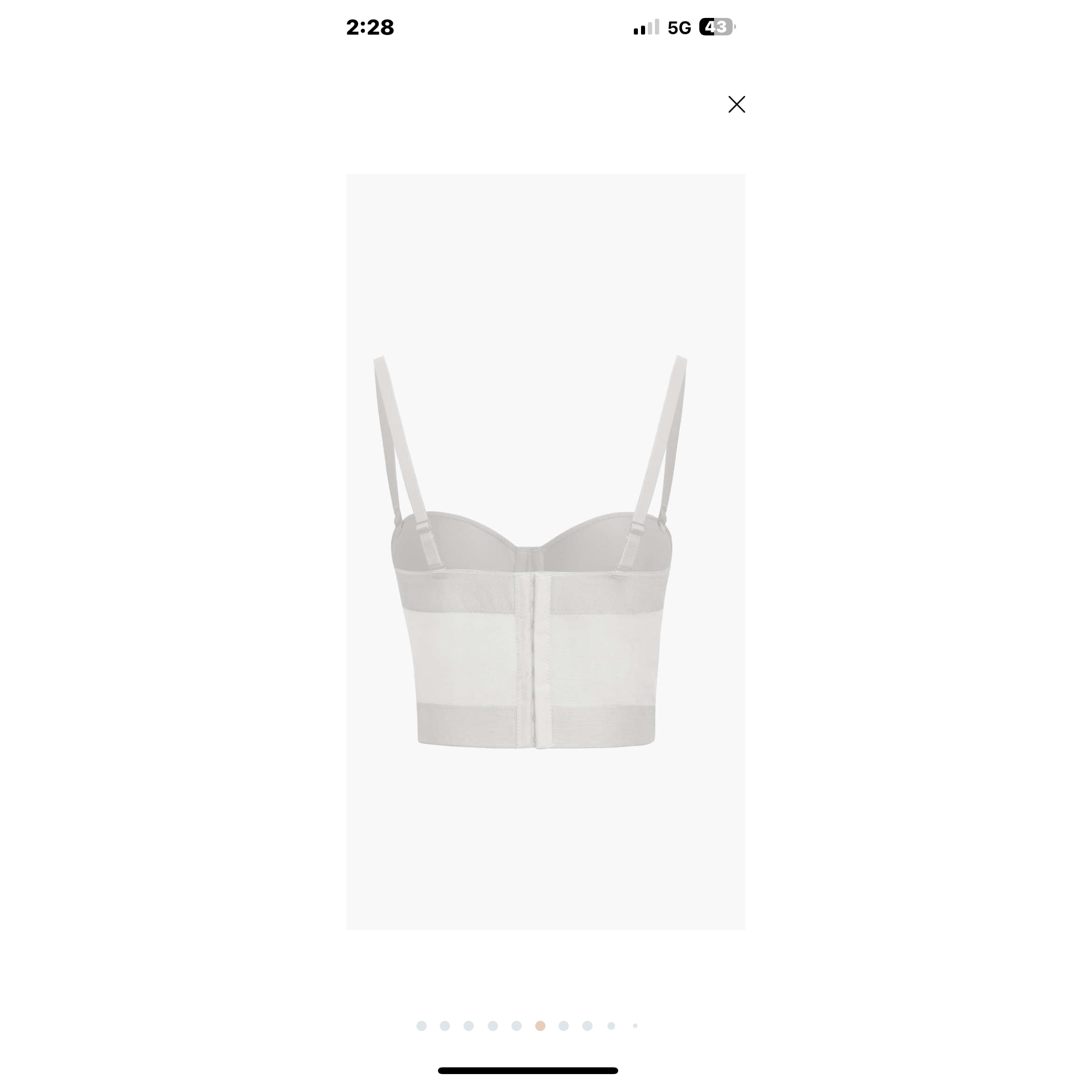 Mesh push up corset bra.