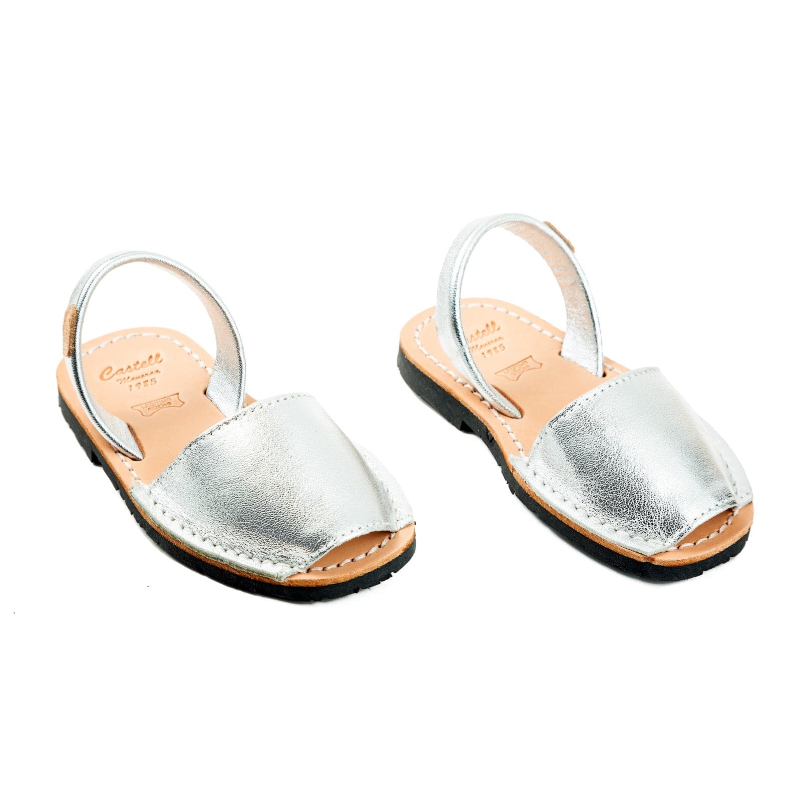 Metallic Leather Kids Menorcan Sandal - Iker 1097 Metallic