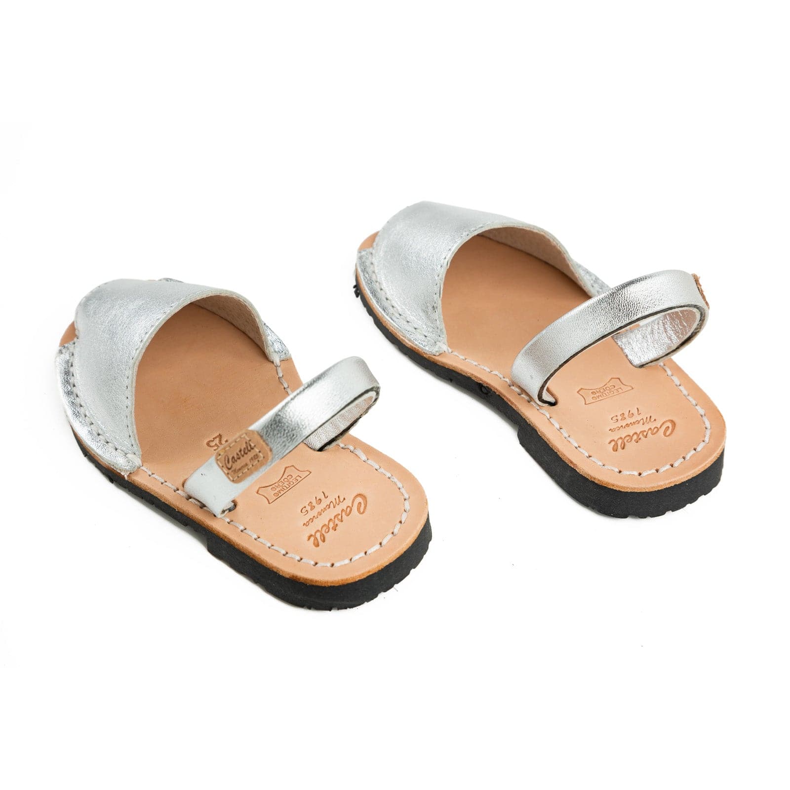 Metallic Leather Kids Menorcan Sandal - Iker 1097 Metallic