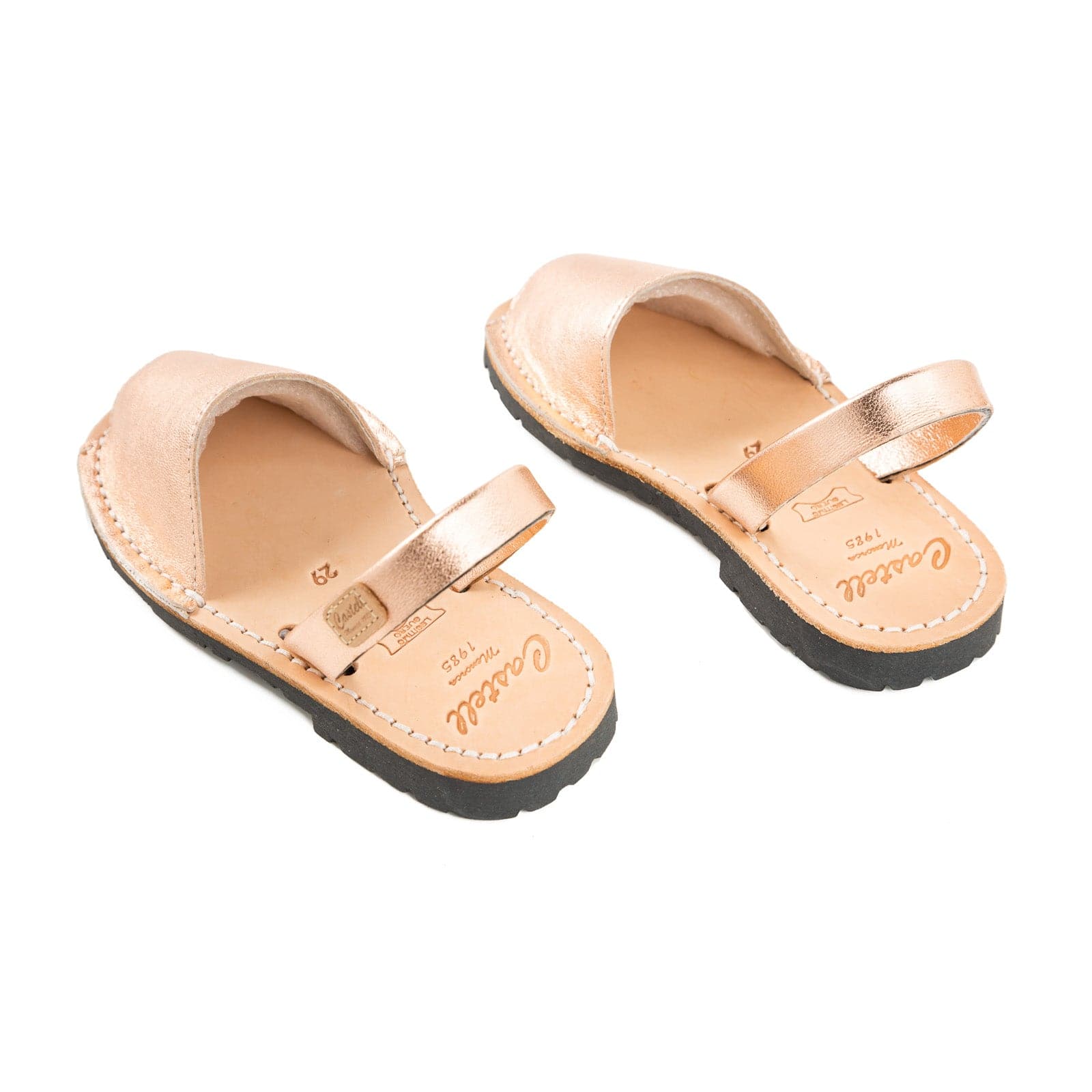 Metallic Leather Kids Menorcan Sandal - Iker 1097 Metallic