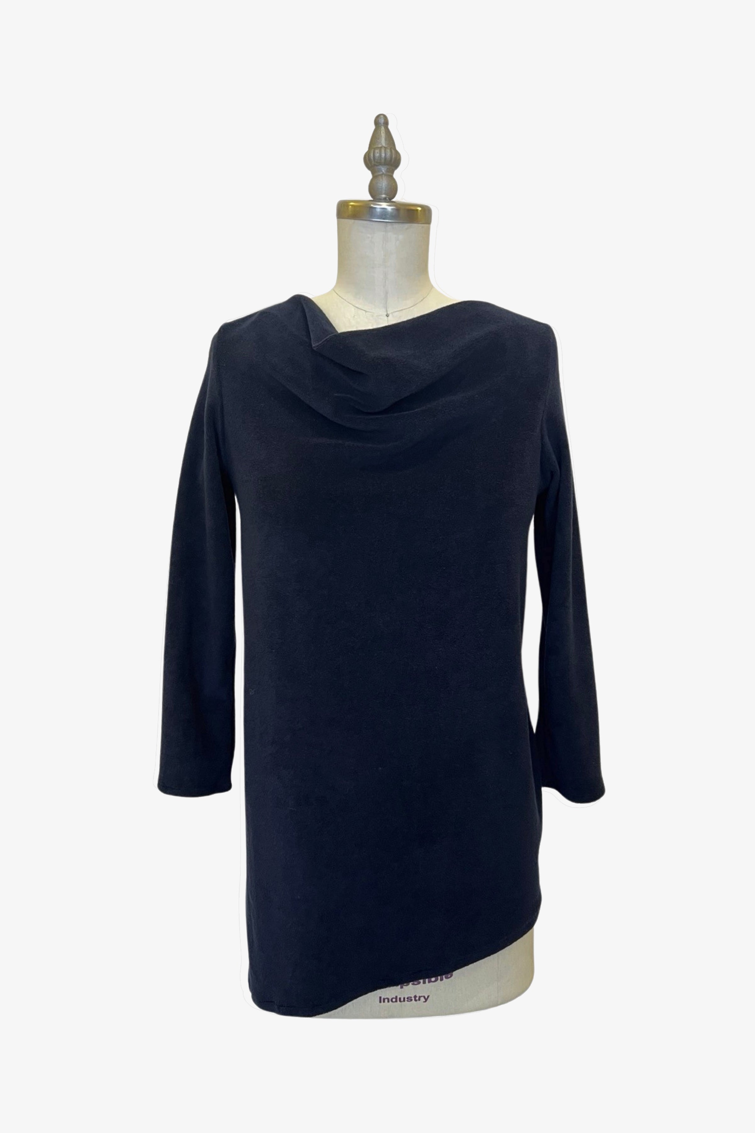 Midnight Terry 3/4 Sleeve Trapezoid Tunic - On Sale Now!