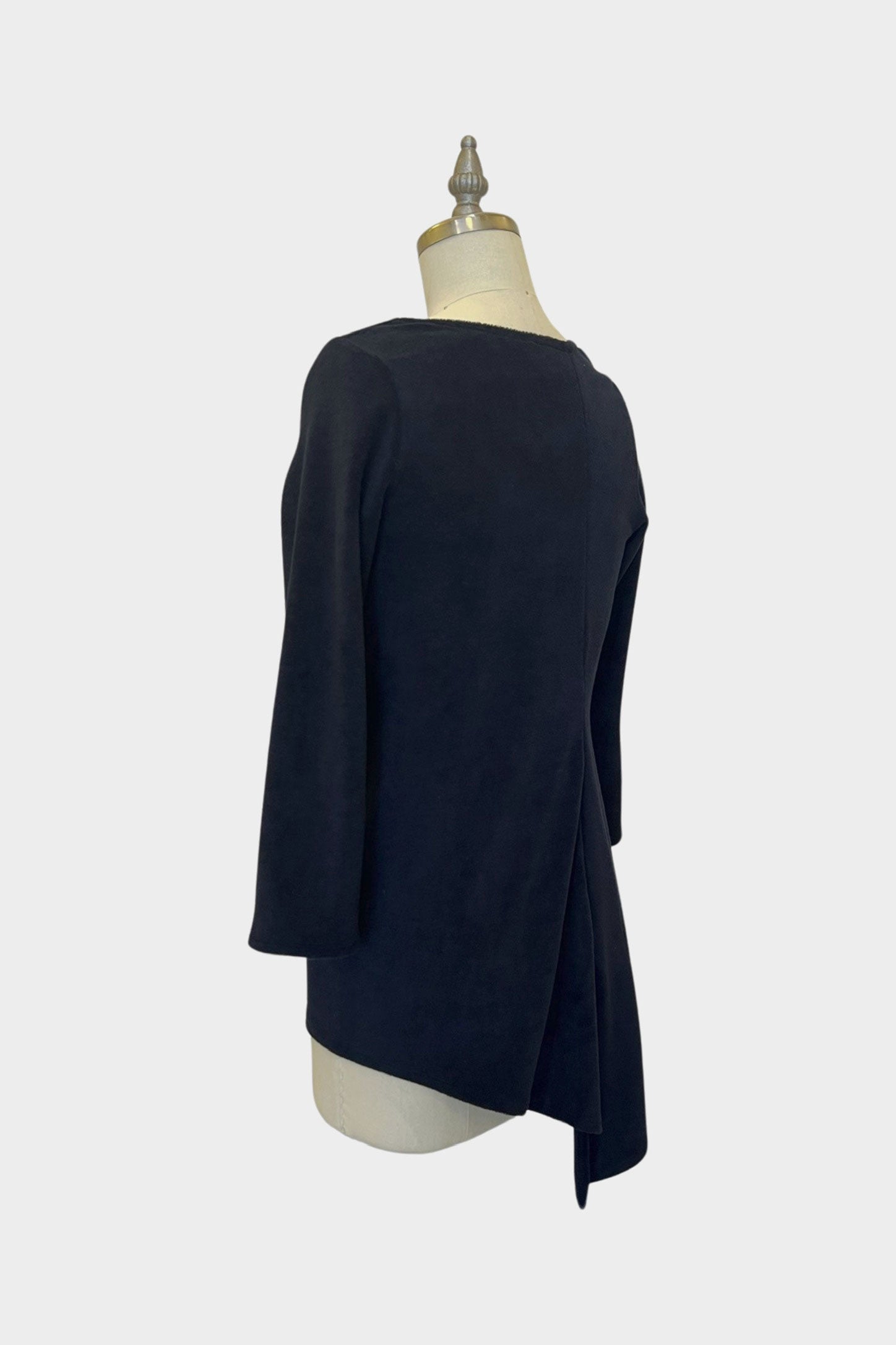 Midnight Terry 3/4 Sleeve Trapezoid Tunic - On Sale Now!