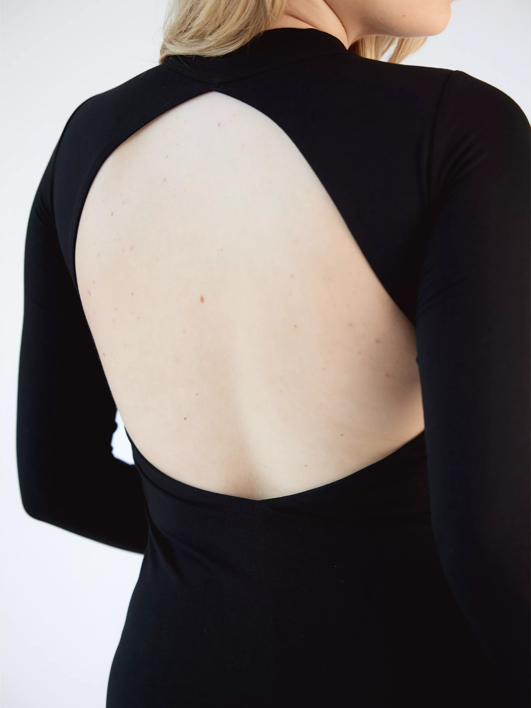 Mock Turtleneck Backless Brami Dress