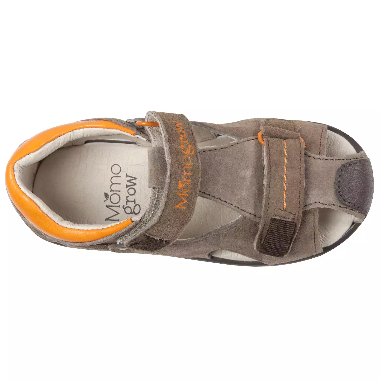 Momo Grow Leather Sandals for Toddlers and Little Boys with Double Straps