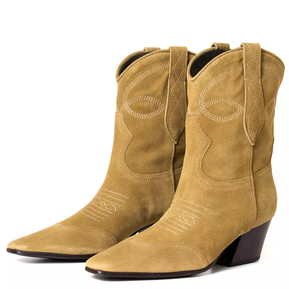 Mubina Women's Suede Western Boot - result: Women's Western Boot - Suede Material