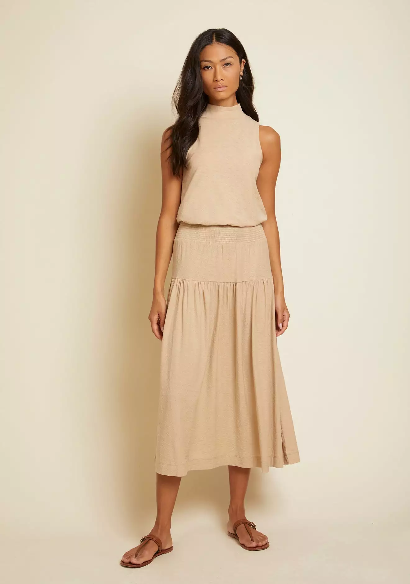 Nation LTD - Margot Turtleneck Tank Dress - Toasted Marshmallow: Shop Now!