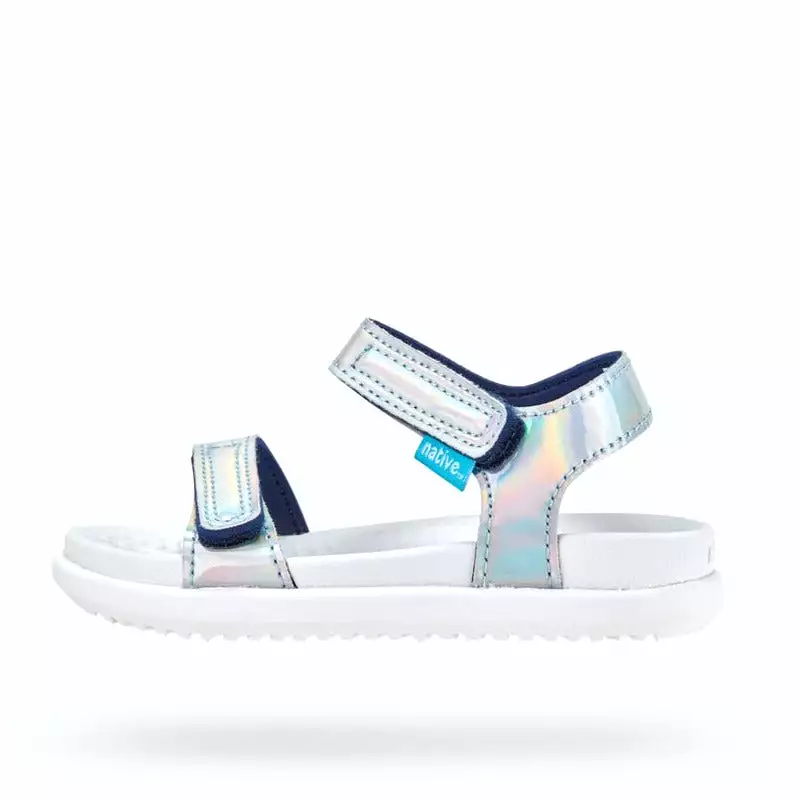 Native Shoes Hologram Children's Charley Sandal, Shell White