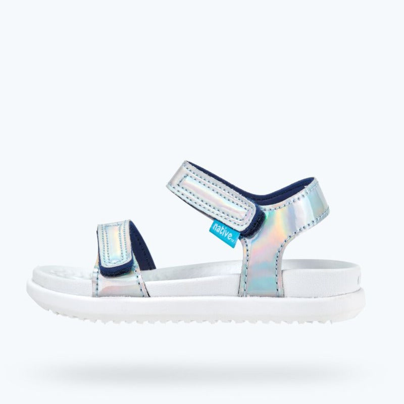 Native Shoes Hologram White Charley Sandal for Toddlers