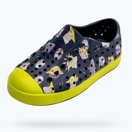 Native Shoes Regatta Blue Chartreuse Green Mando AOP Jefferson Star Wars Print Shoe - Buy Now