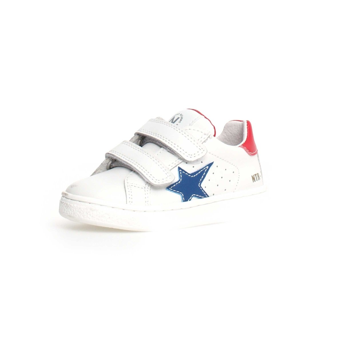 Naturino Boys Pinn White Leather Blue Star Shoes Sizes 27-32