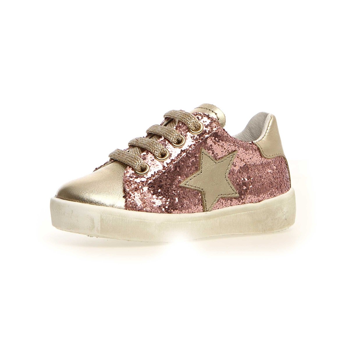 Naturino Girls Annie Metallic Glitter Star Shoes in Sizes 33-35