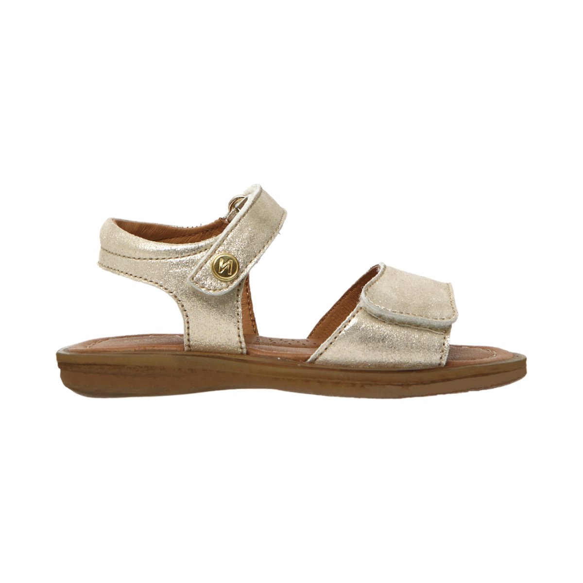 Naturino Girls Aryli Platinum Velcro Sandal (Sizes 28-29)