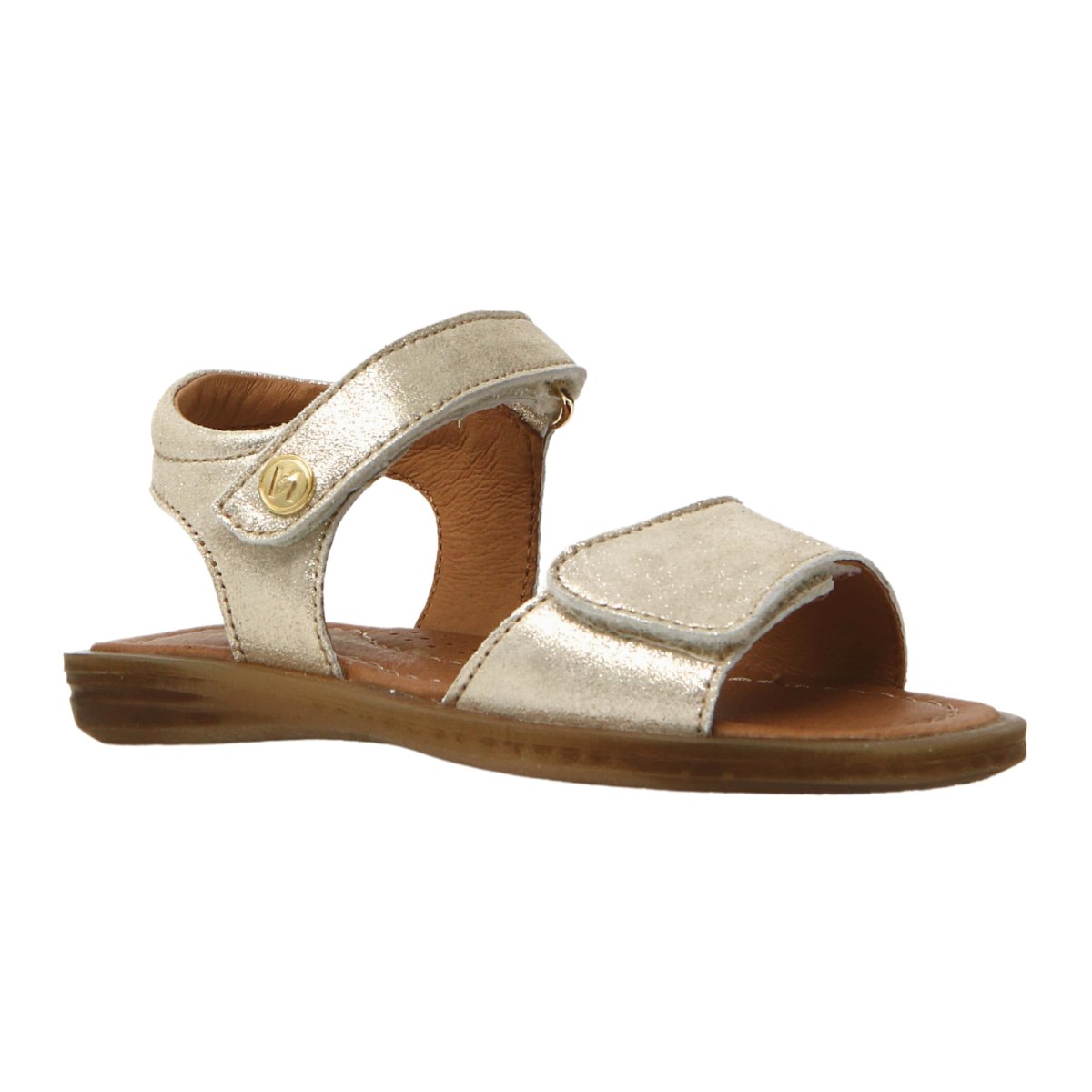 Naturino Girls Aryli Platinum Velcro Sandal (Sizes 28-29)