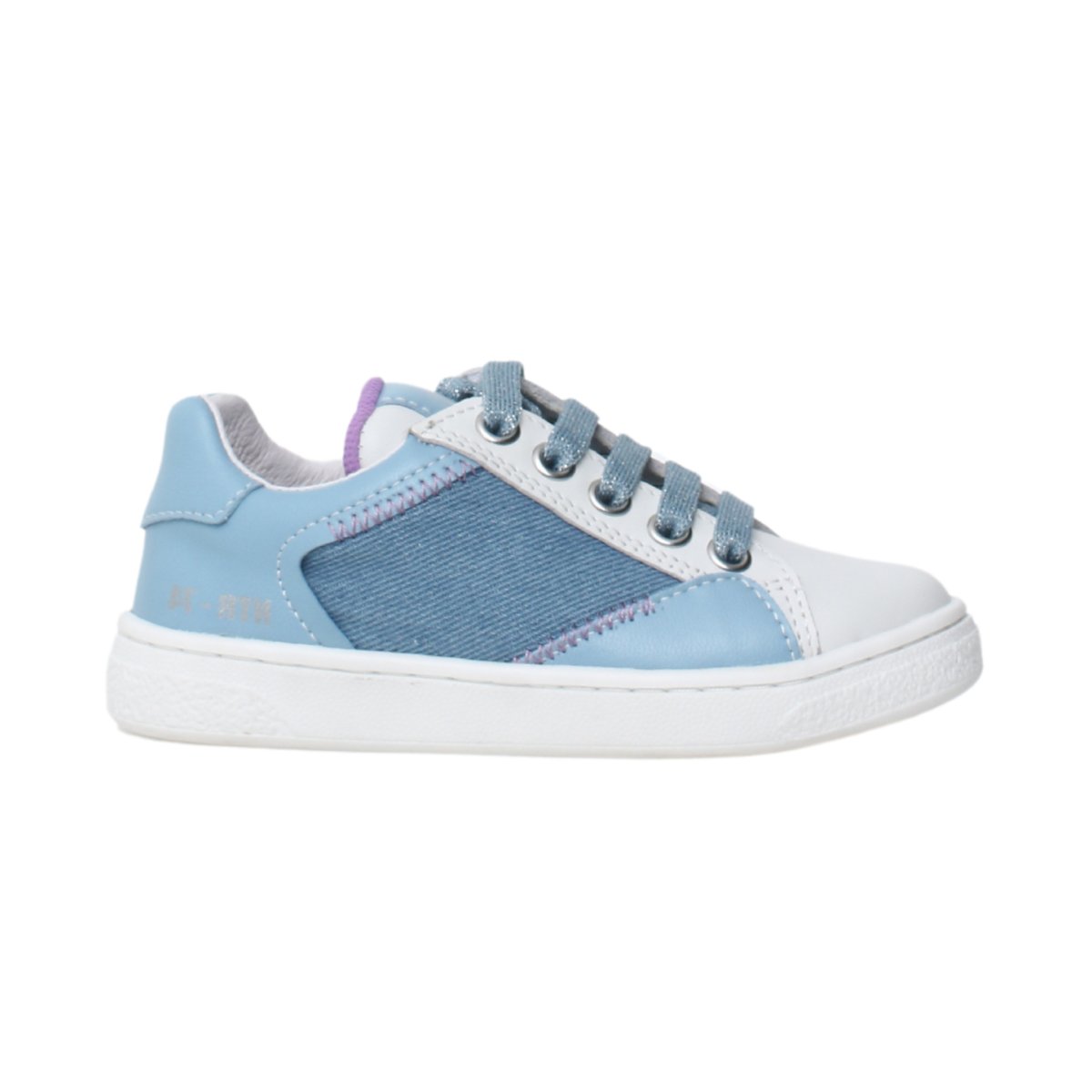 Naturino Girl's Denim Side Zip Sneaker - Sizes 33-35.