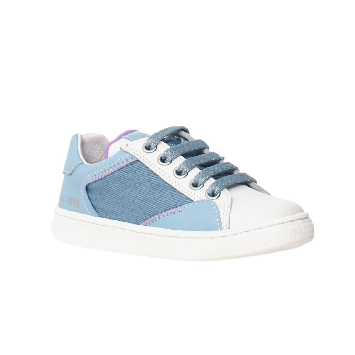 Naturino Girl's Denim Side Zip Sneaker - Sizes 33-35.