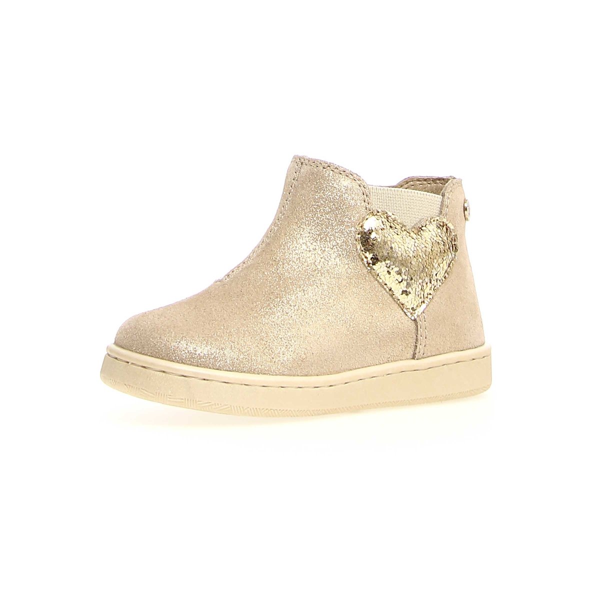 Naturino Girl's Glarny Platinum Suede Glitter Bootie, Sizes 27-32