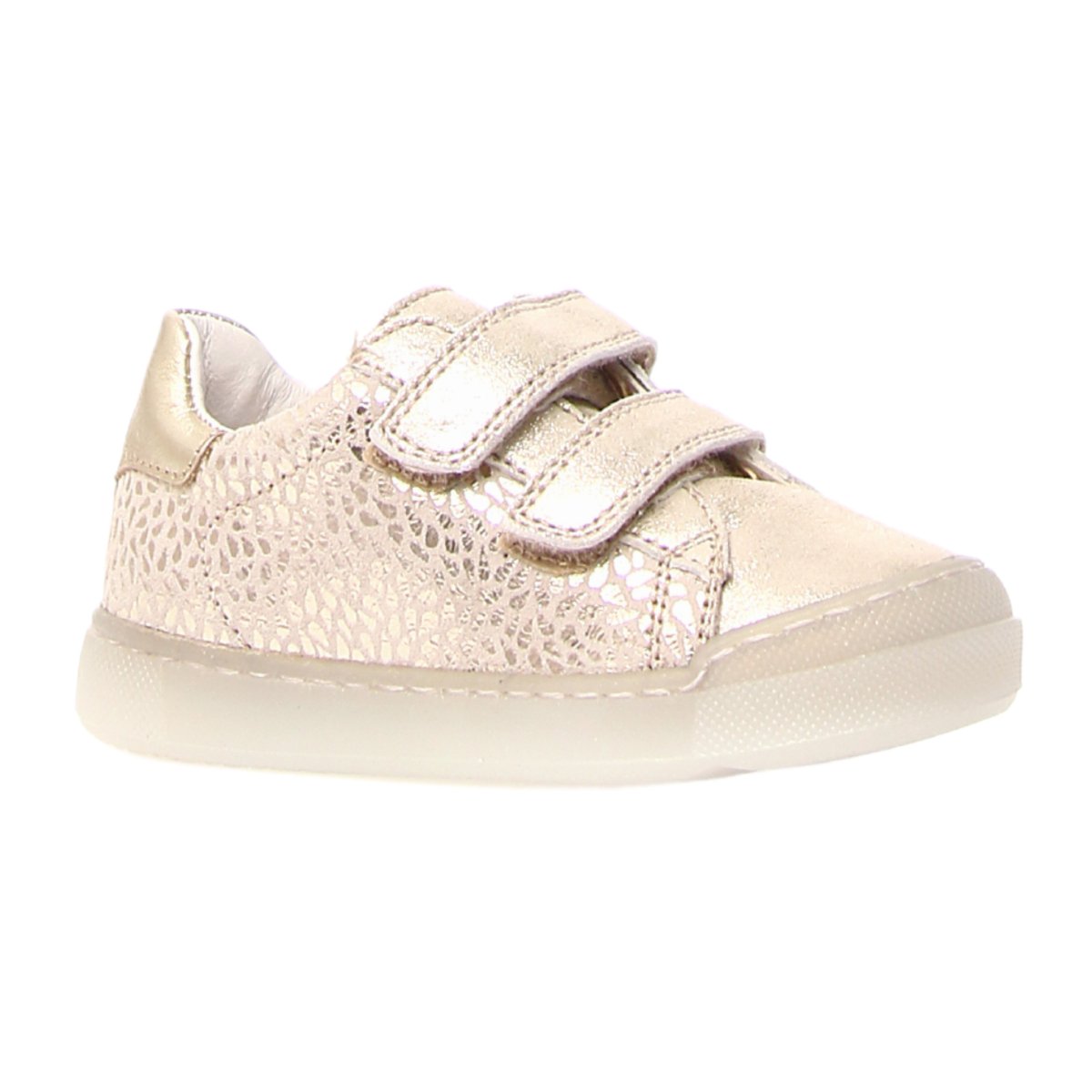 Naturino Platinum Snake Velcro Sneaker for Girls