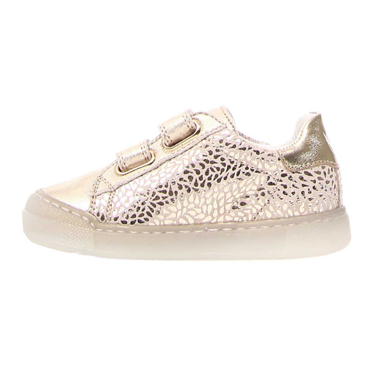 Naturino Platinum Snake Velcro Sneaker for Girls