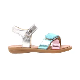 Naturino Turquoise Pink Silver Sandal Girls Sizes 27-29