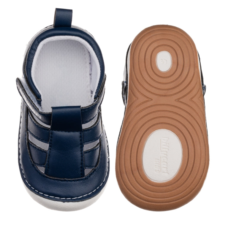 navy blue baby and toddler sandals, unisex design