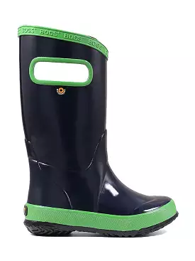 Navy/Green Kids Rain Boots - Bogs 71326-411